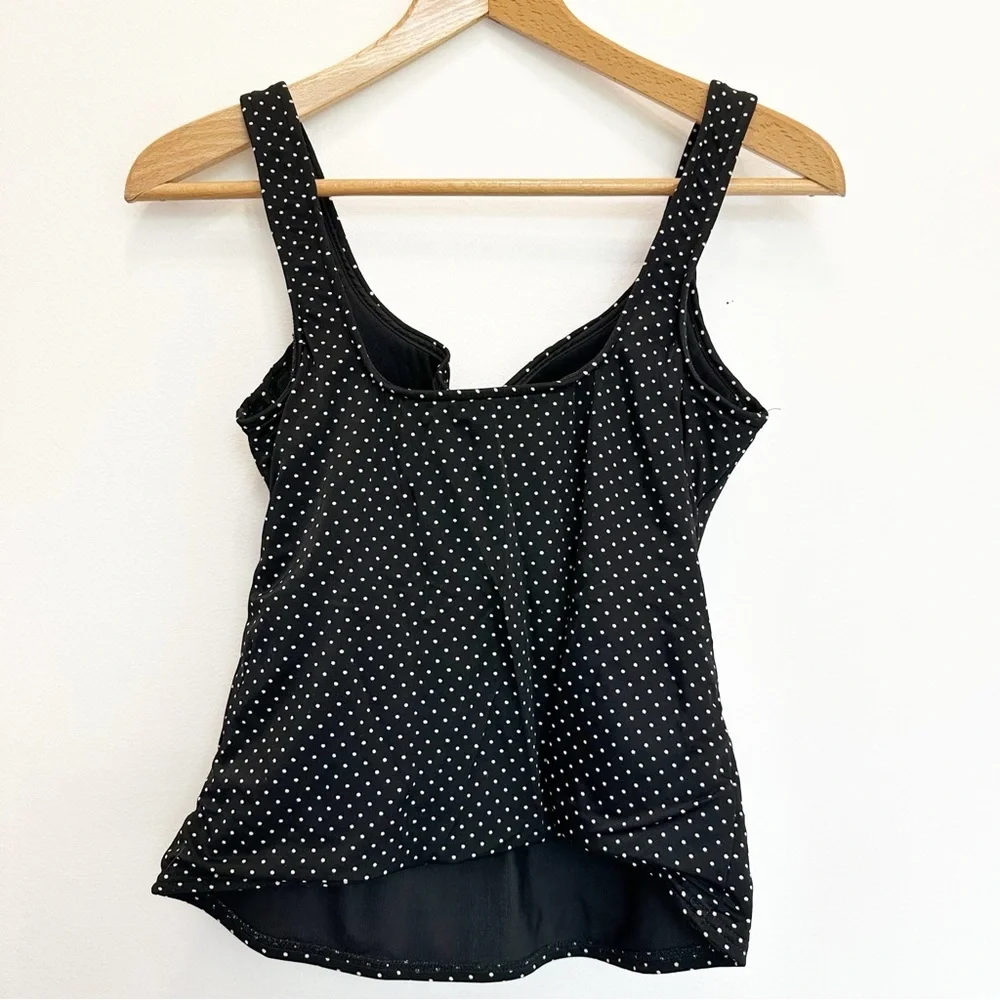 Miraclesuit Tankini Swimsuit Top Black Polka Dot Ruched
Underwire Padded Size 12 - Picture 2 of 7